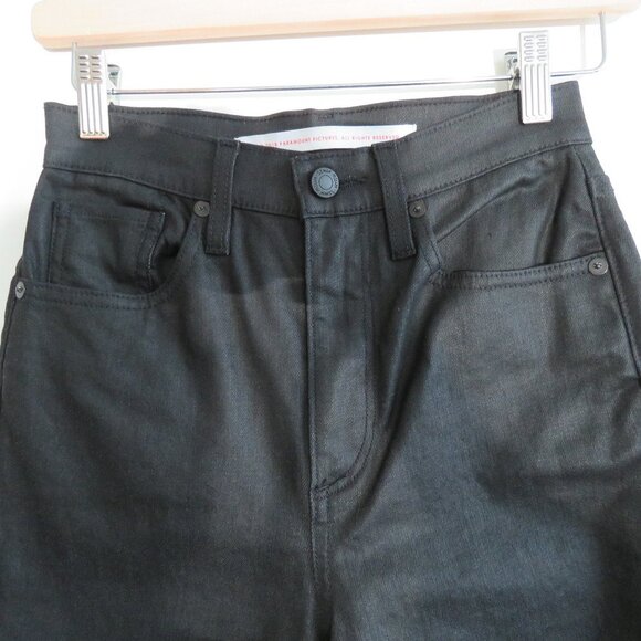 SIMON MILLER X PARAMOUNT GREASE 'Greasy' Black Coated Skinny Jeans - Size 25 - Picture 3 of 15